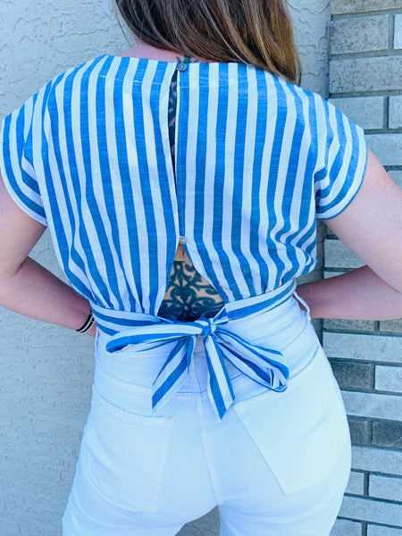 Summer Striped Crop Top