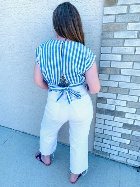 Summer Striped Crop Top