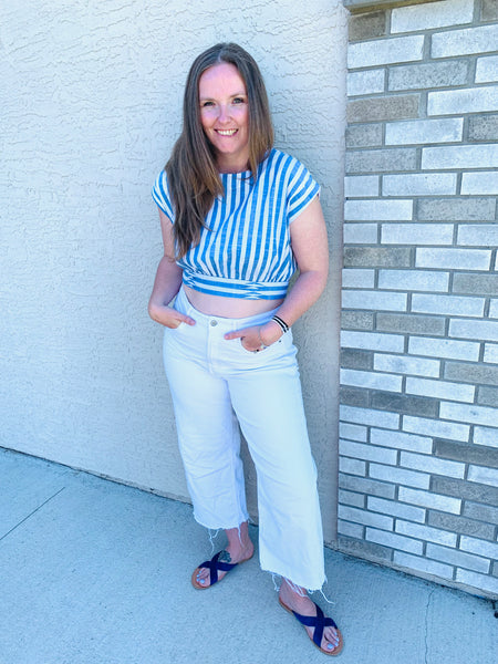 Summer Striped Crop Top