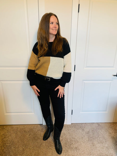 Fall Colour Block Sweater