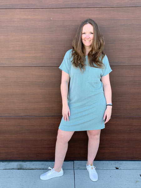 Summer Ribbed Tshirt Dress