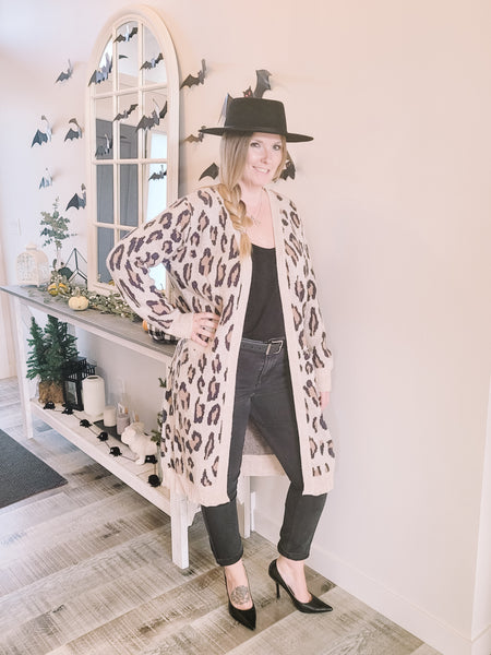 Harvest Leopard Long Cardigan